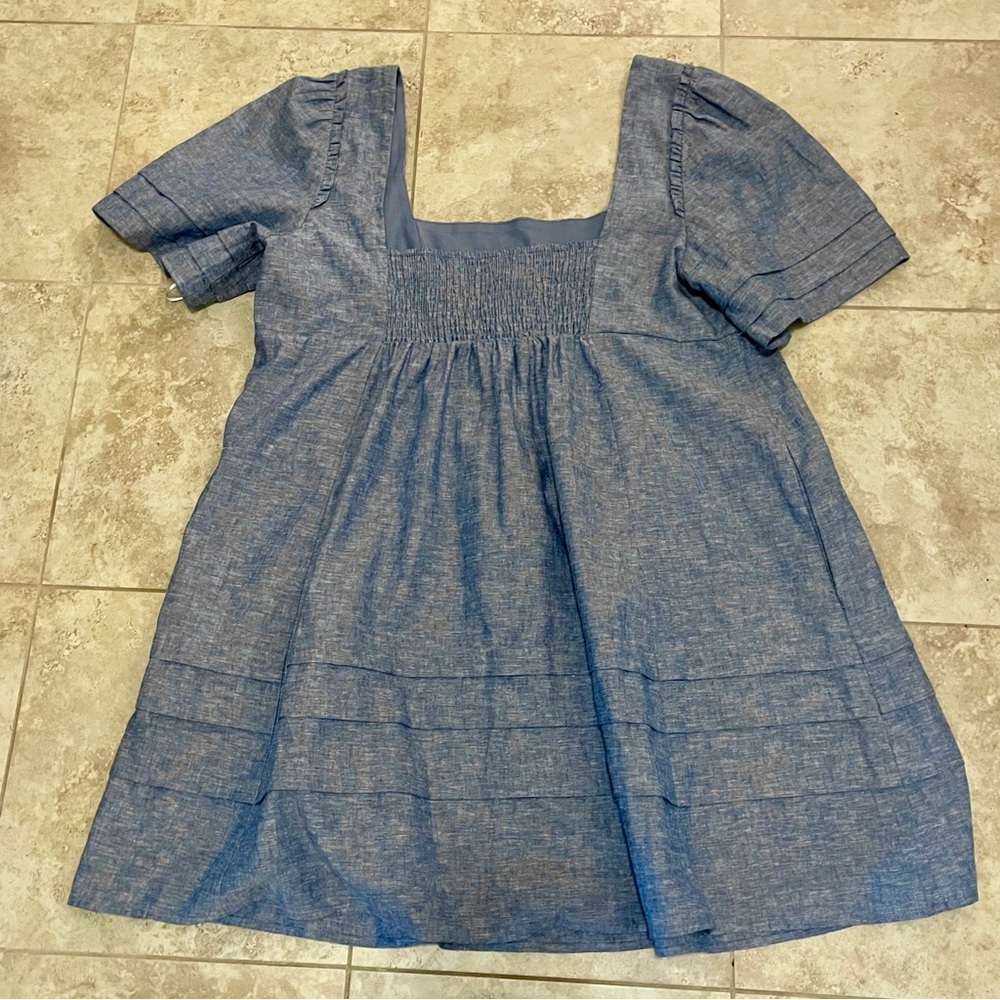 Draper James Chambray Babydoll Dress – Size XXL (Like New) - Picture 3 of 11